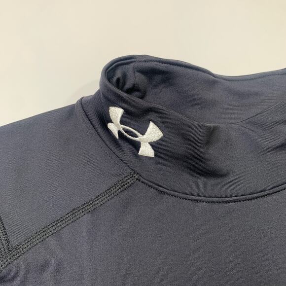 Under Armour Shirt Mens M Medium Black ColdGear Fitted Outdoor Training Hiking - Picture 3 of 11